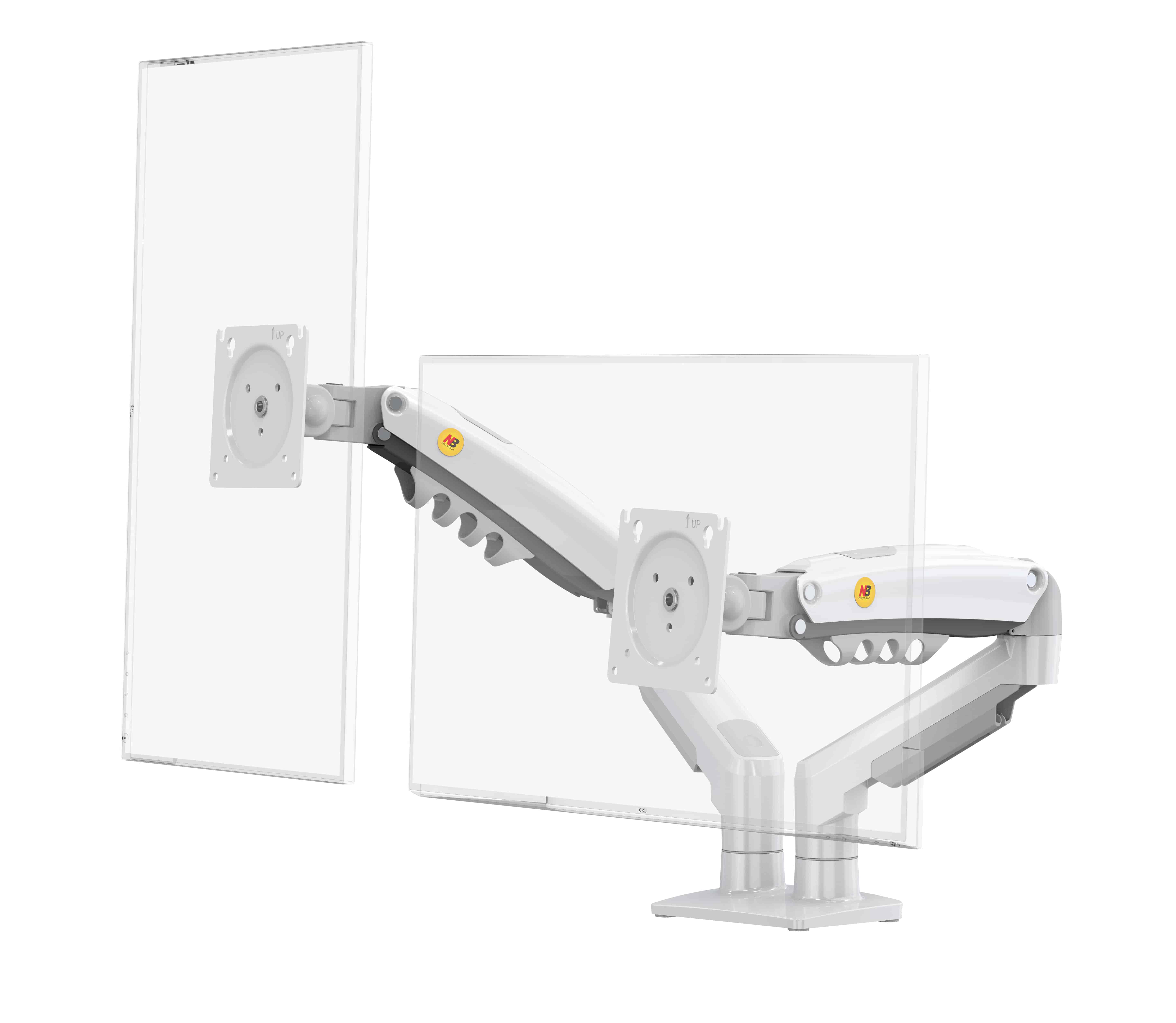 پایه مانیتور بازویی گازی NB مدل Ergonomic F160 – مناسب مانیتورهای 17 تا 27 اینچ